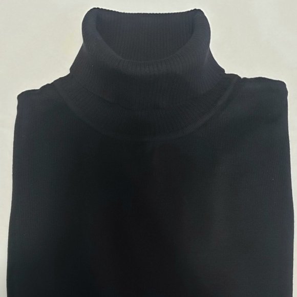 MENS GIORGIO INSERTI BLACK TURTLENECK SWEATER SIZE LARGE - Picture 3 of 7